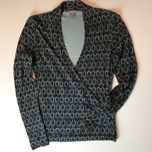 Ann Taylor Long Sleeve Wrap Top